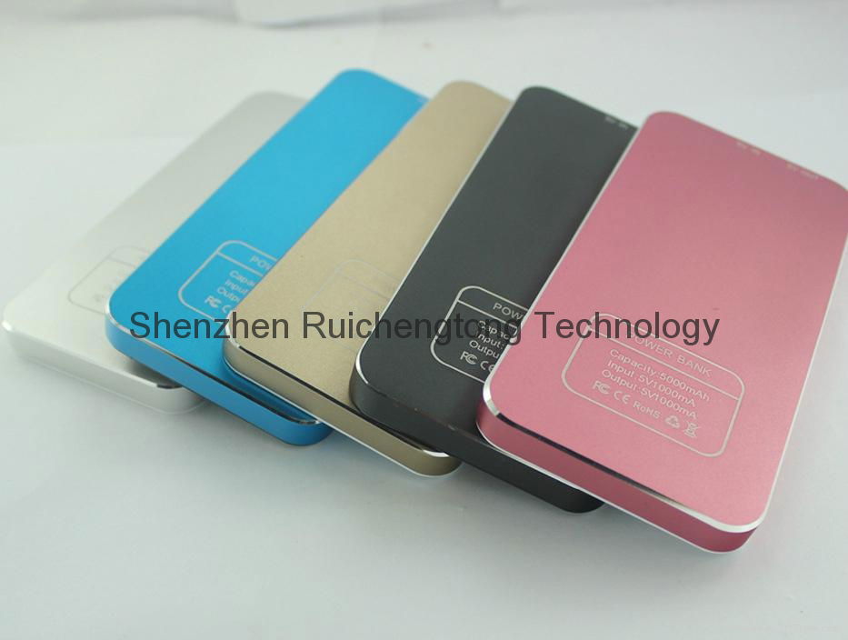 New Silver Slim Power Bank 4000mah Portable Charger Mobile Phone Backup Powers E 3