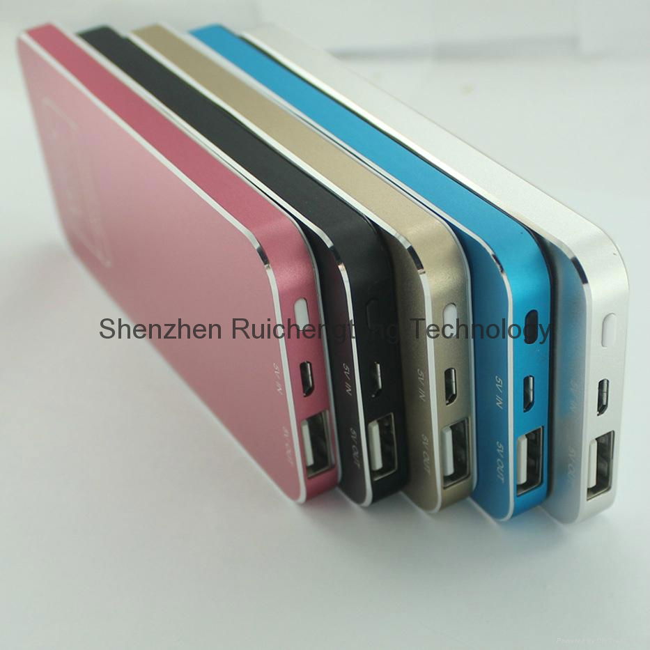 New Silver Slim Power Bank 4000mah Portable Charger Mobile Phone Backup Powers E