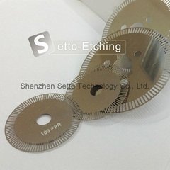 Metal advanced chemical etching optical rotary encoder disk manufacture