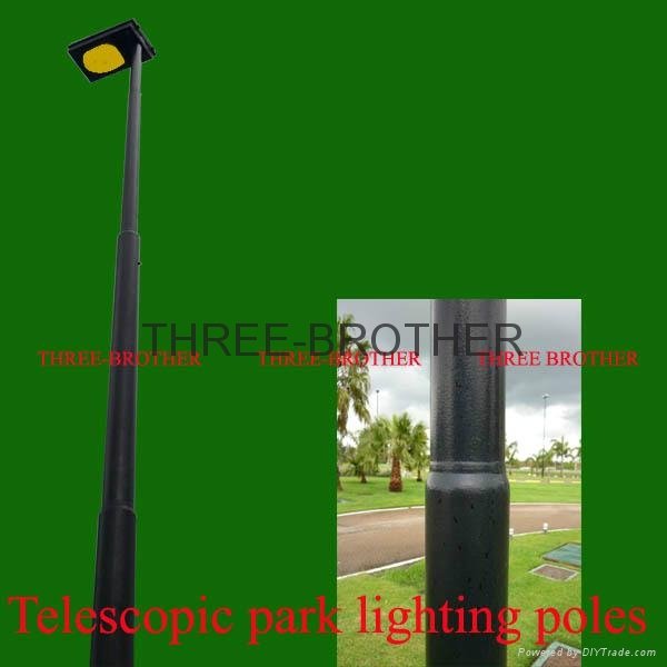Telescopic park lighting poles
