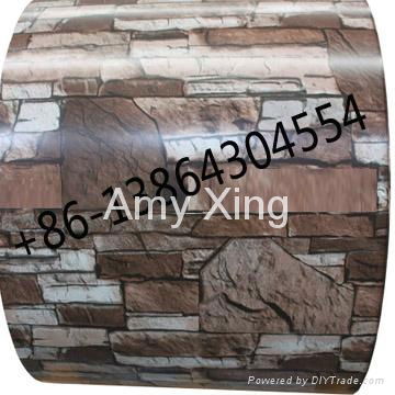 Brick wood marble  pattern printed PPGI  prepainted steel coil Russia 4