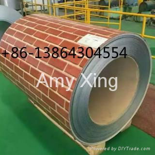 Brick wood marble  pattern printed PPGI  prepainted steel coil Russia 5