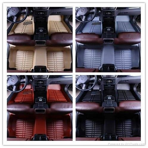 5D leather 3pcs full set  car floor mats 3