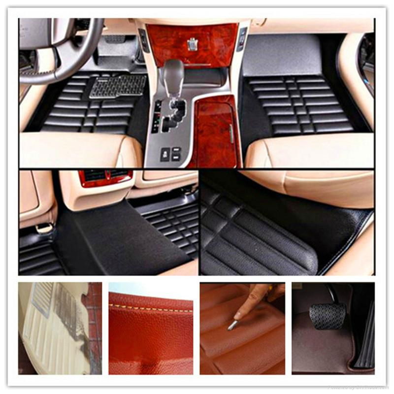 5D leather 3pcs full set  car floor mats 5