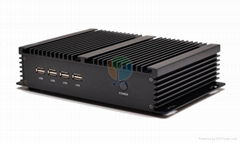 Embedded Industrial Fanless Mini PC Terminal Intel i3 4010u with 2 COM Ports