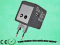 Worldwide travel adapter with dual USB charger