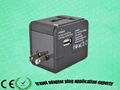 Worldwide travel adapter with dual USB charger 3