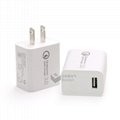 New QC3.0 Quick Charger 1 Ports 5V 3A USB Power Adapter Desktop USB  Wall Charge