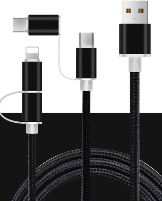 New Aluminium Alloy Micro USB Cable Nylon Braided USB Cable Two In One USB Cable 3