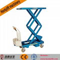 CE china supplier offers 300kg cheap hand hydraulic heavy duty platform trolley 4