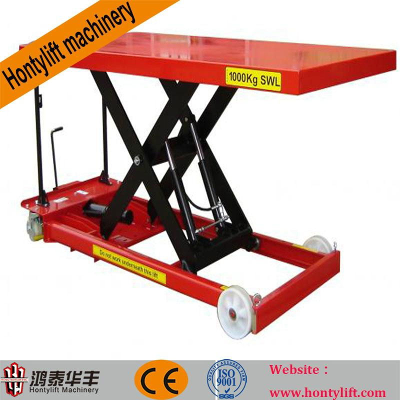 CE china supplier offers 1000kg cheap scissor lift trolley hydraulic weight lift 5