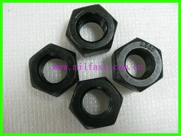 Structural Nuts with Black Finish A563/DIN6915