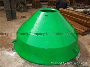 high manganese cone crusher spare and wearing parts concave and mantle 3