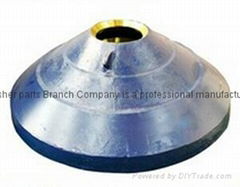 high manganese cone crusher spare and wearing parts concave and mantle