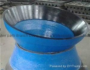 high manganese cone crusher spare and wearing parts concave and mantle 5