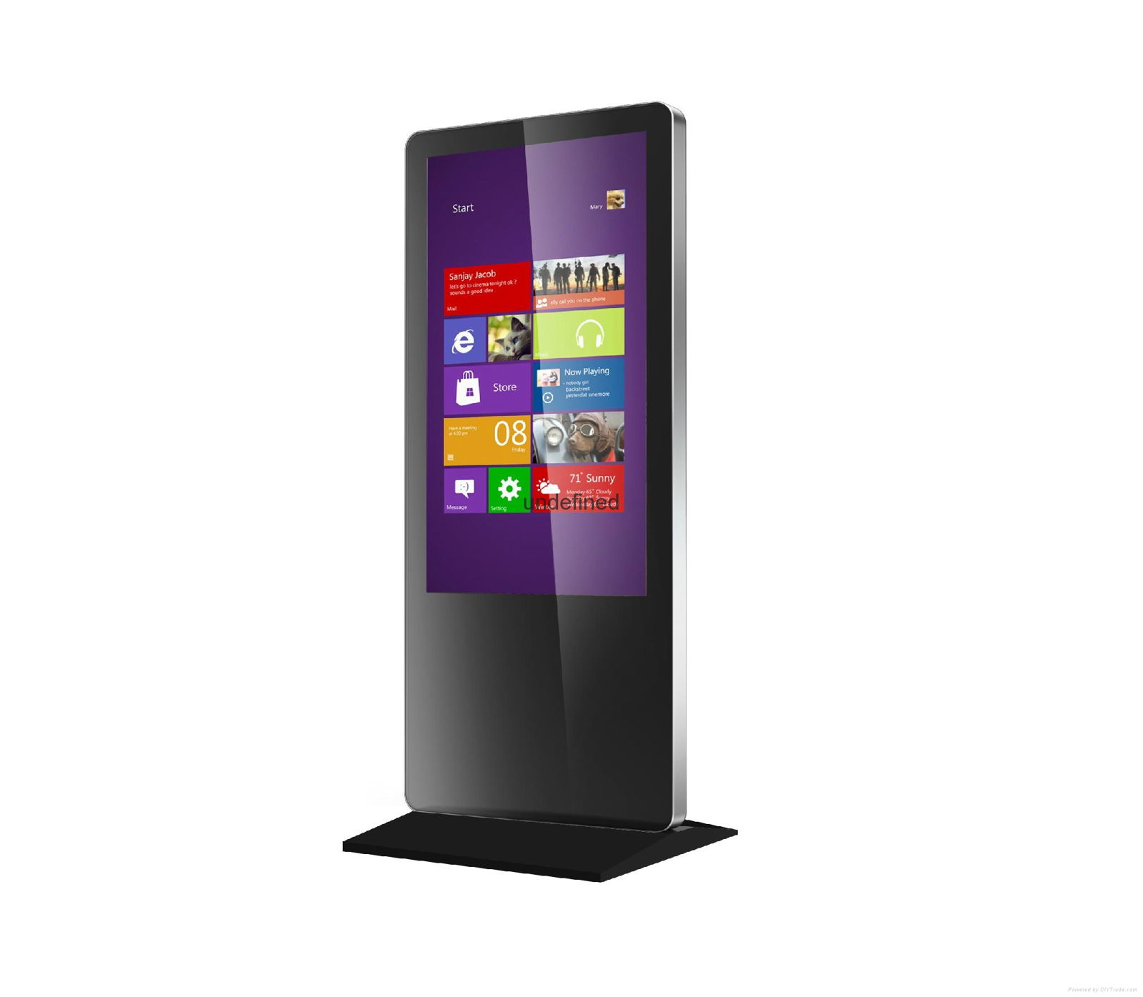 32-55inch Floor Standing PC AIO Capacitive Touch Display 5