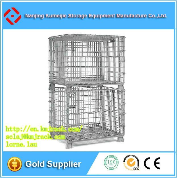 China Stacking Metal Wire Mesh Cage Container