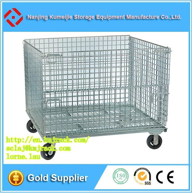 Top quality collapsible steel wire mesh container 4