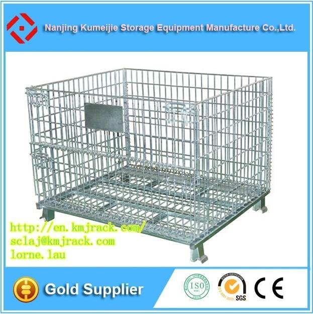 Top quality collapsible steel wire mesh container 5