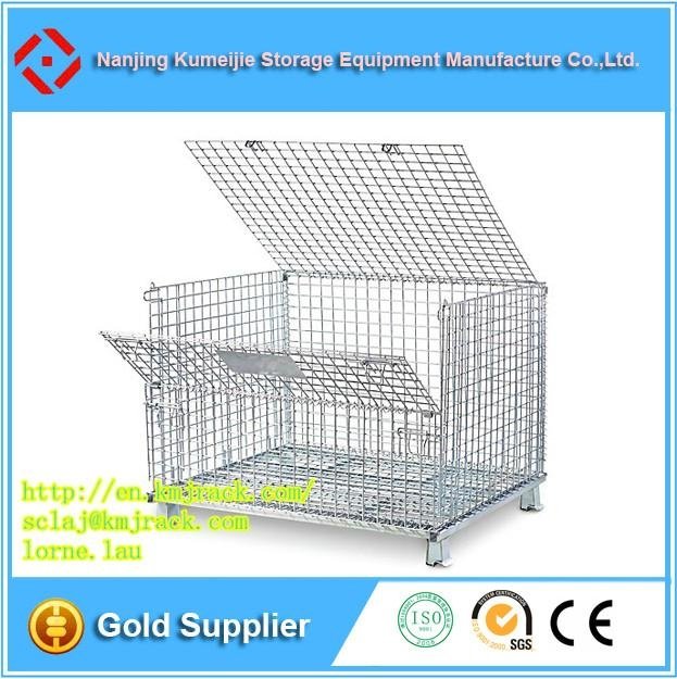 Stackable Foldable Wire Mesh Container Used For Storage