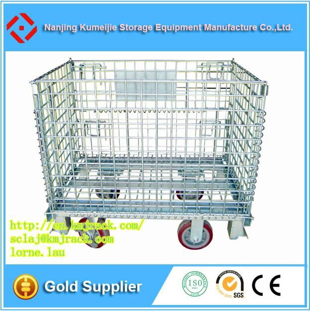 Stackable Foldable Wire Mesh Container Used For Storage 3