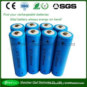 18650 2000mah battery li ion battery 3.7V 35A rechargeable battery  3