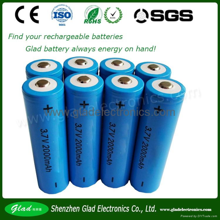 18650 1800mah battery li ion battery 3.7V rechargeable battery  3