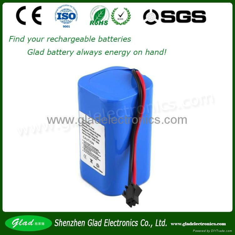 12V 4400mAh rechargeable lithium battery pack for medical patient monitor