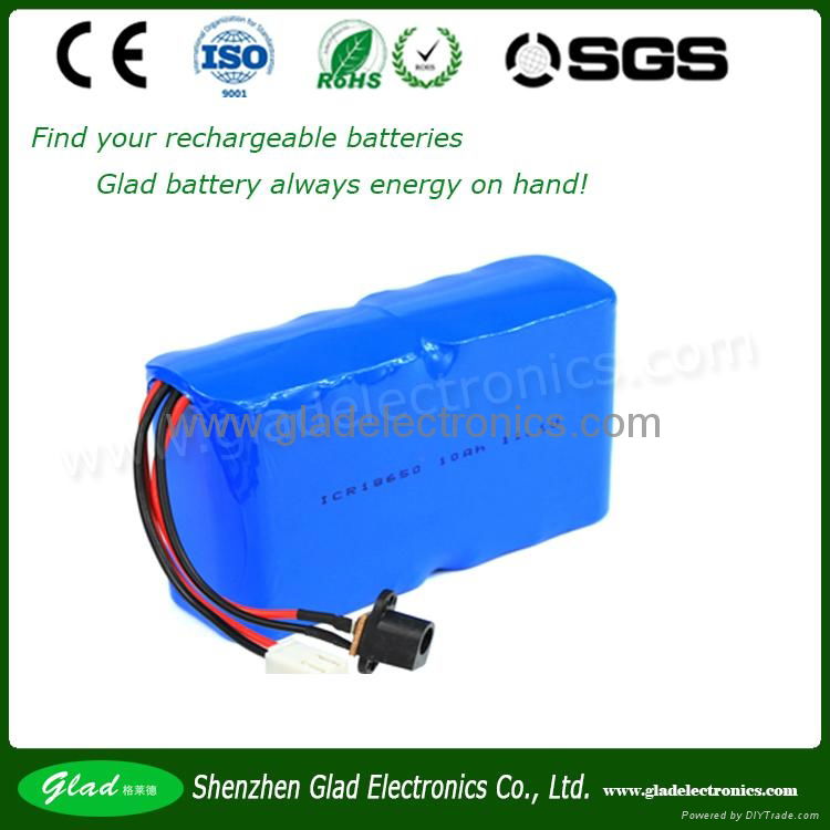 12V 4400mAh rechargeable lithium battery pack for medical patient monitor 4