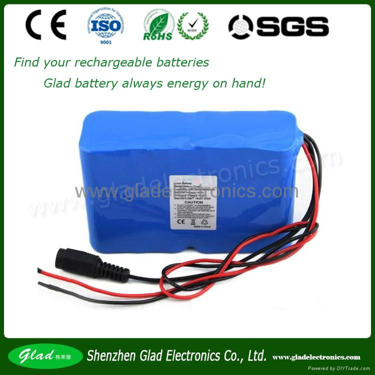 12V 4400mAh rechargeable lithium battery pack for medical patient monitor 3