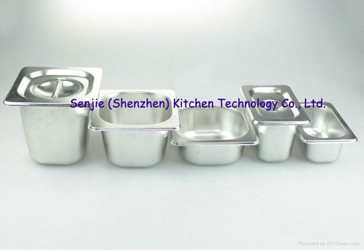 Stainless steel gastronorm containers