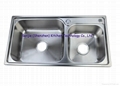 stretch of 304 stainless steel double basin/sink 1