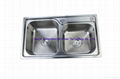 stretch of 304 stainless steel double basin/sink 3