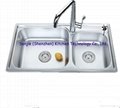 stretch of 304 stainless steel double basin/sink 2
