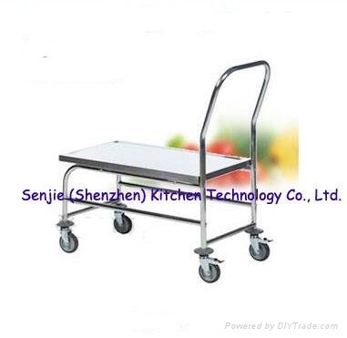 high quality stainless steel service tolley foldable cart  3