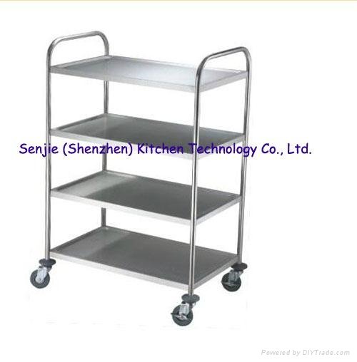 high quality stainless steel service tolley foldable cart  2