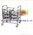 high quality stainless steel service tolley foldable cart 