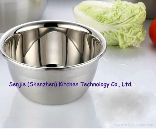 High quality stainless steel bowl  soup pots salad bowl  2