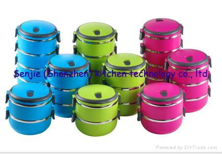 High quality stainless food storage lunch box food carrier 3