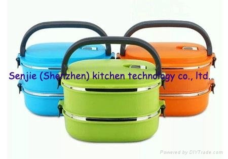 High quality stainless food storage lunch box food carrier 2
