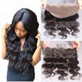 Brazilian Human Hair Lace Frontal 4X13inch Natural Hair