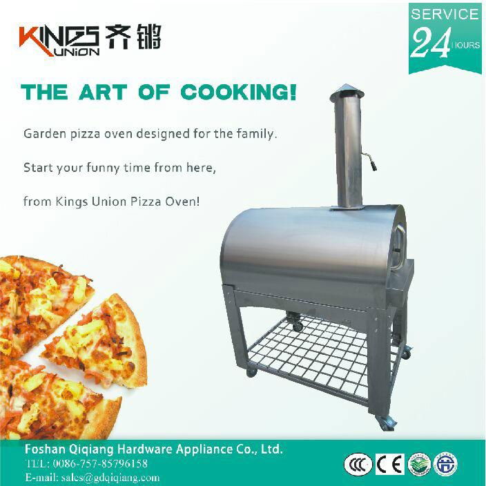 All stainless steel wood&charcoal outdoor pizza oven 2
