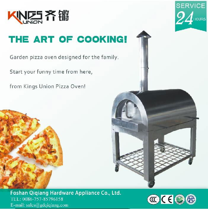 All stainless steel wood&charcoal outdoor pizza oven 3