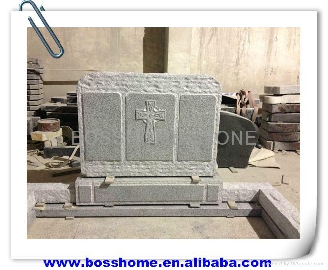 Chinese factory price G603 Granite tombstone and monument,Cemetery tombstone,