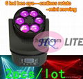 6PCS rgbw LED bee eye mini ZOOM moving