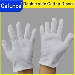 Double side cotton gloves/Double side cotton work gloves 