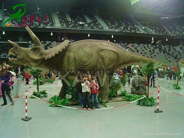 Hot! Animatronic dinosaur large realistic replica for exhibition 8 M Triceratops 5