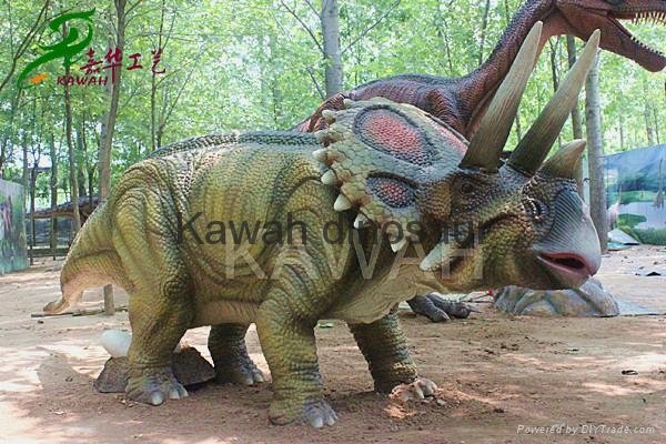 Hot! Animatronic dinosaur large realistic replica for exhibition 8 M Triceratops 3