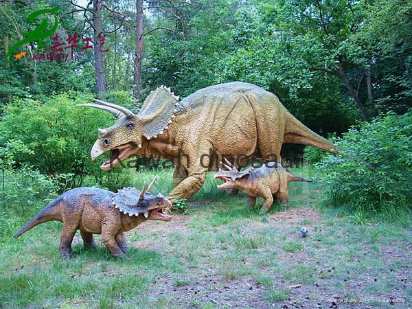 Hot! Animatronic dinosaur large realistic replica for exhibition 8 M Triceratops 4