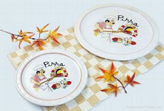 Ceramic Pizza Plate Customized  Imprint